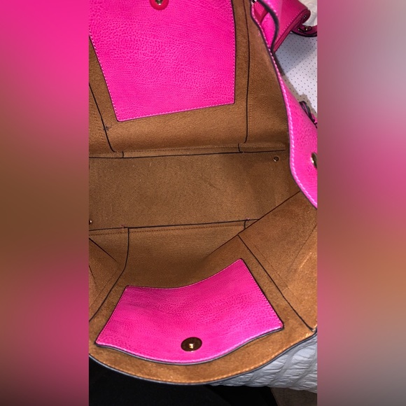 Just fab fuchsia, pink tote bag with extra removable bag from inside - Picture 9 of 17